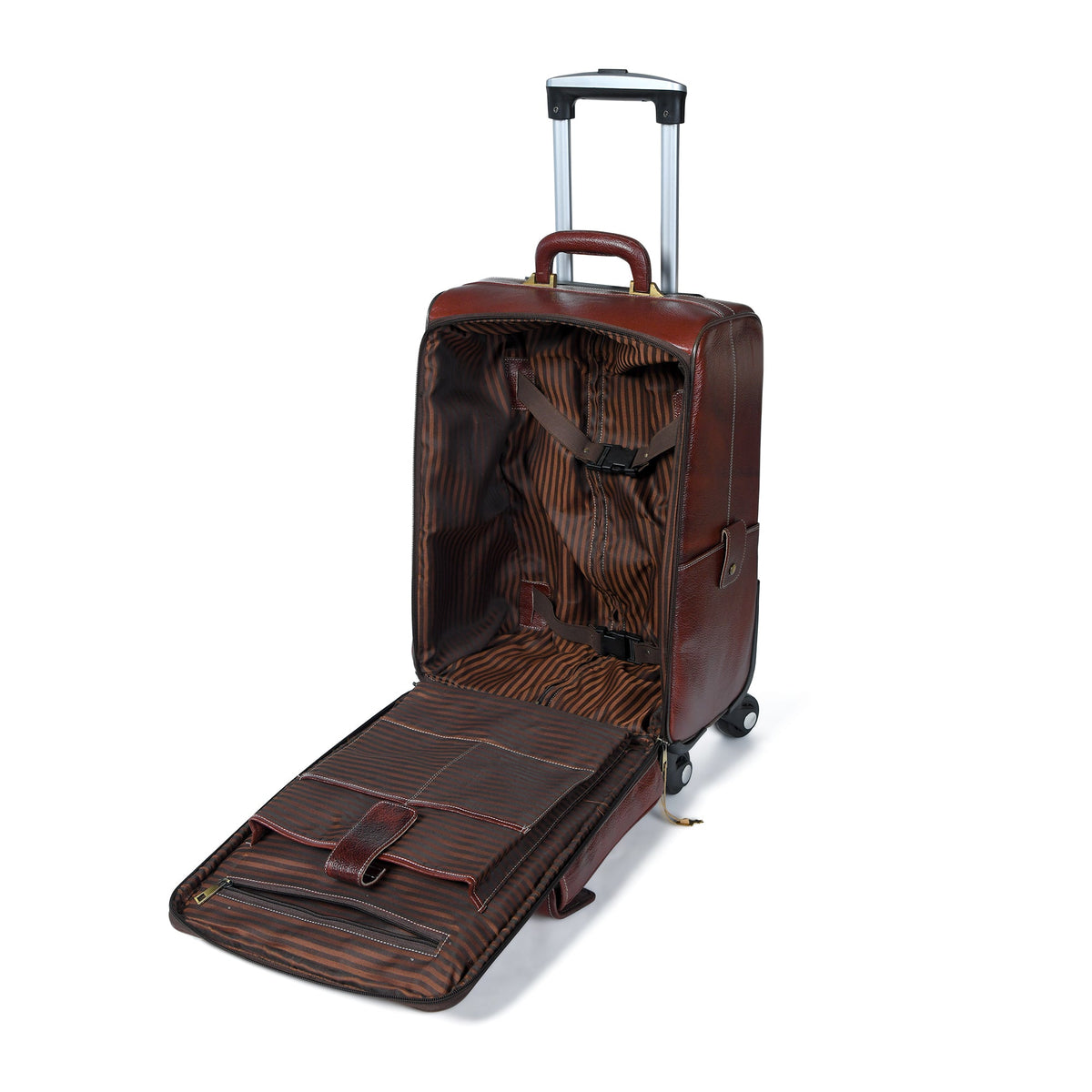 Classy Leather Bags Leather Carry-On Trolly Bag - AVBL MRKT (7)