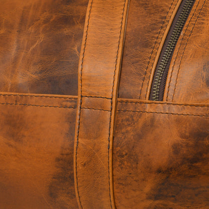Classy Leather Bags Leather Gym Travel Bag, Round - AVBL MRKT (13)