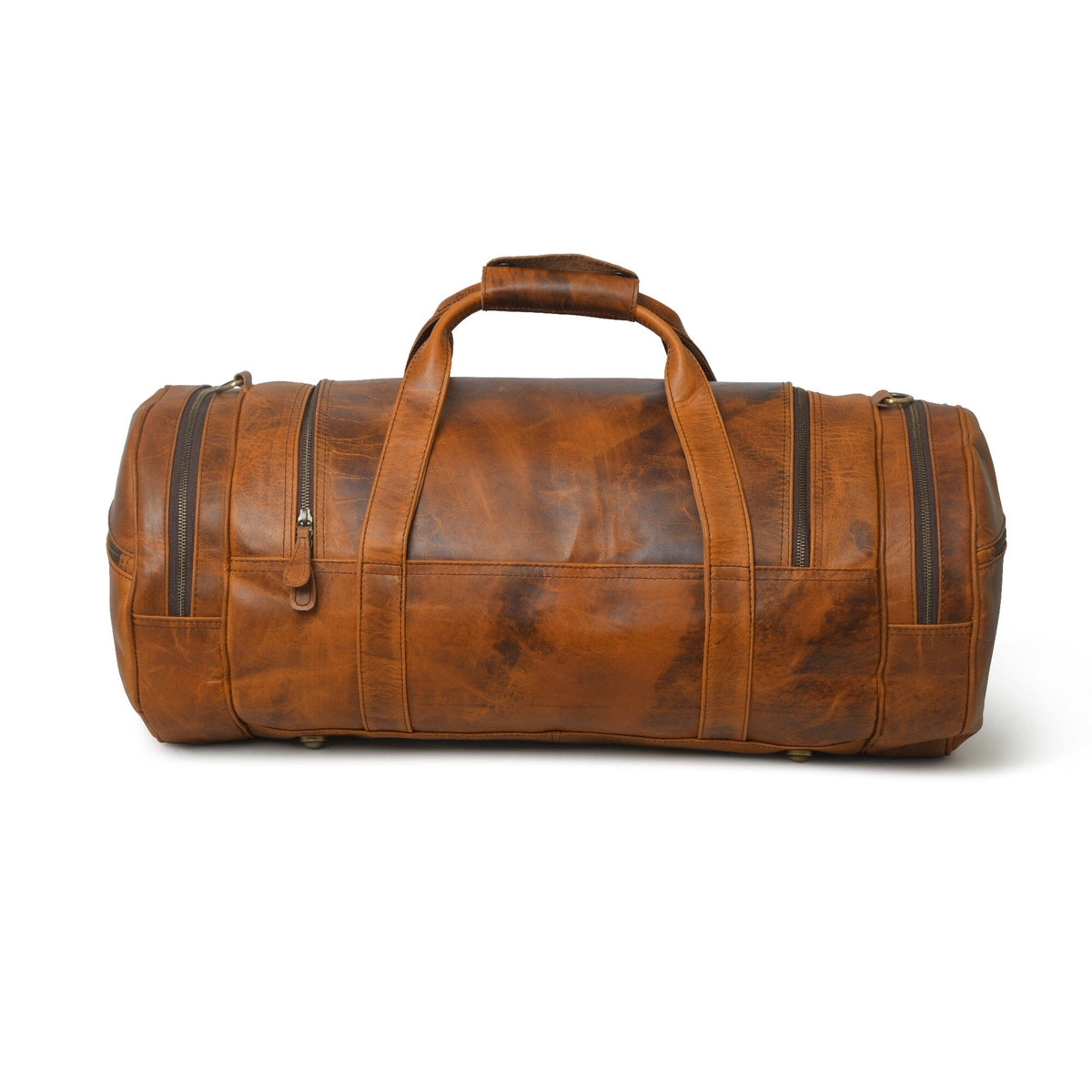 Classy Leather Bags Leather Gym Travel Bag, Round - AVBL MRKT (3)