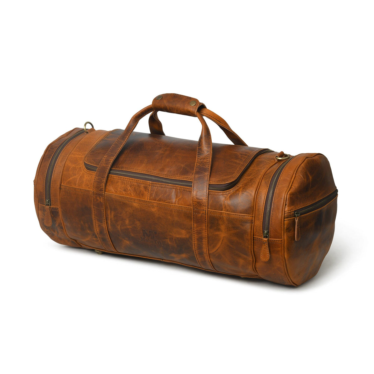 Classy Leather Bags Leather Gym Travel Bag, Round - AVBL MRKT (5)