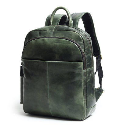 Classy Leather Bags Luxury Italian Leather Backpack, Green - AVBL MRKT (10)
