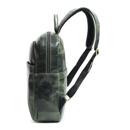 Classy Leather Bags Luxury Italian Leather Backpack, Green - AVBL MRKT (7)