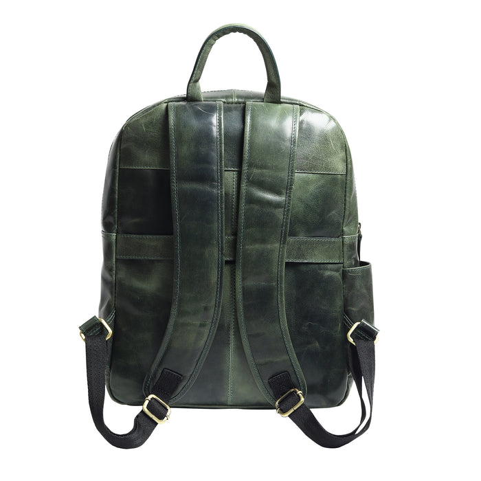 Classy Leather Bags Luxury Italian Leather Backpack, Green - AVBL MRKT (8)