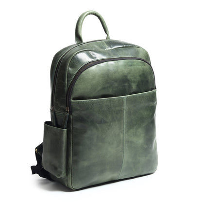 Classy Leather Bags Luxury Italian Leather Backpack, Green - AVBL MRKT (9)