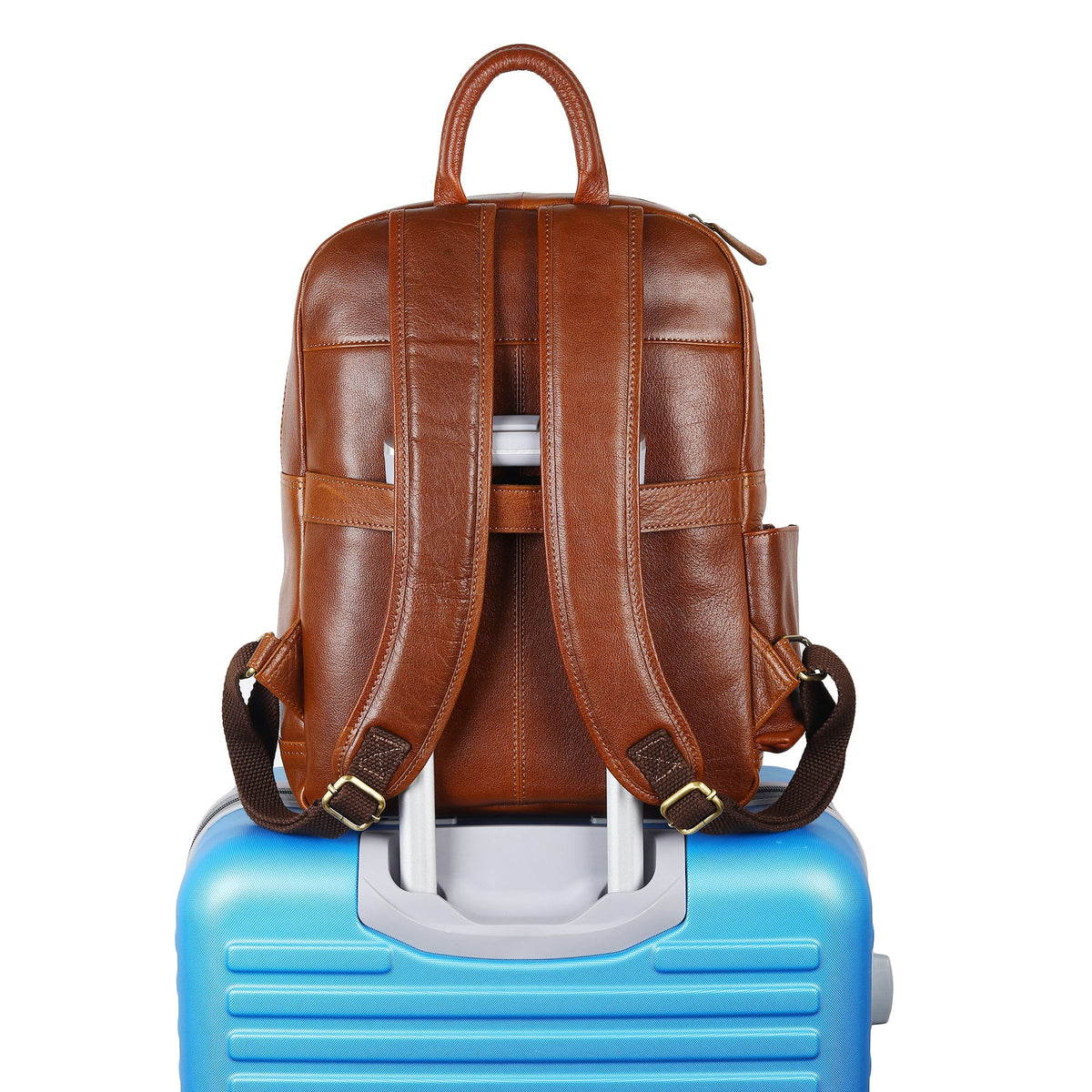 Classy Leather Bags Luxury Italian Leather Backpack, Tan - AVBL MRKT (6)
