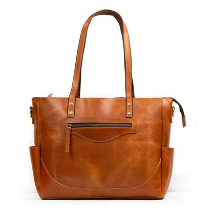 Classy Leather Bags Luxury Kodiak Tote - Tan - AVBL MRKT (1)