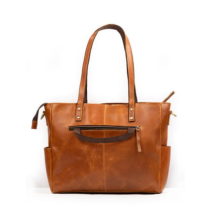 Classy Leather Bags Luxury Kodiak Tote - Tan - AVBL MRKT (3)