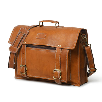 Classy Leather Bags MaheTri Big Pocket- Tan Brown - AVBL MRKT (1)