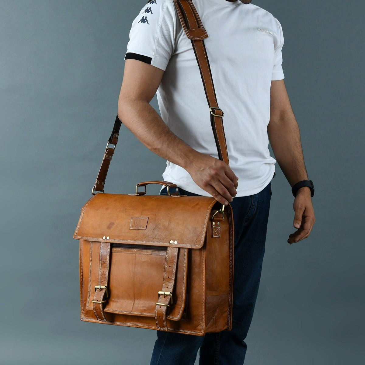 Classy Leather Bags MaheTri Big Pocket- Tan Brown - AVBL MRKT (3)