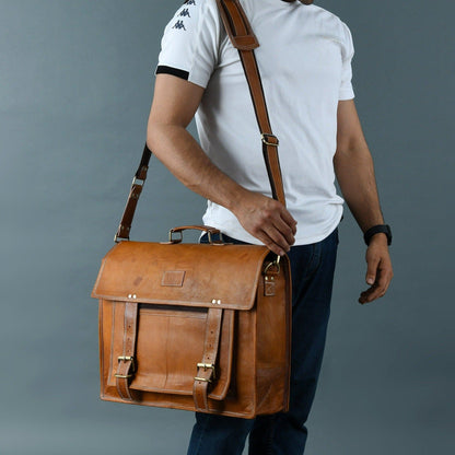 Classy Leather Bags MaheTri Big Pocket- Tan Brown - AVBL MRKT (3)