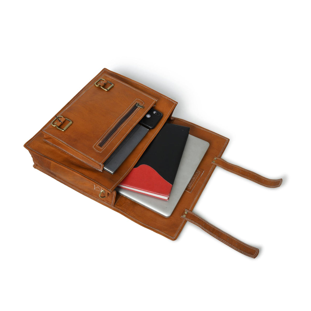 Classy Leather Bags MaheTri Big Pocket- Tan Brown - AVBL MRKT (4)