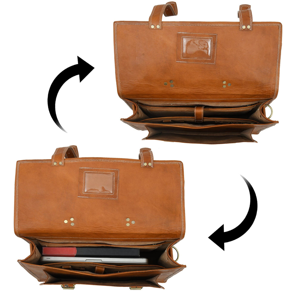 Classy Leather Bags MaheTri Big Pocket- Tan Brown - AVBL MRKT (7)