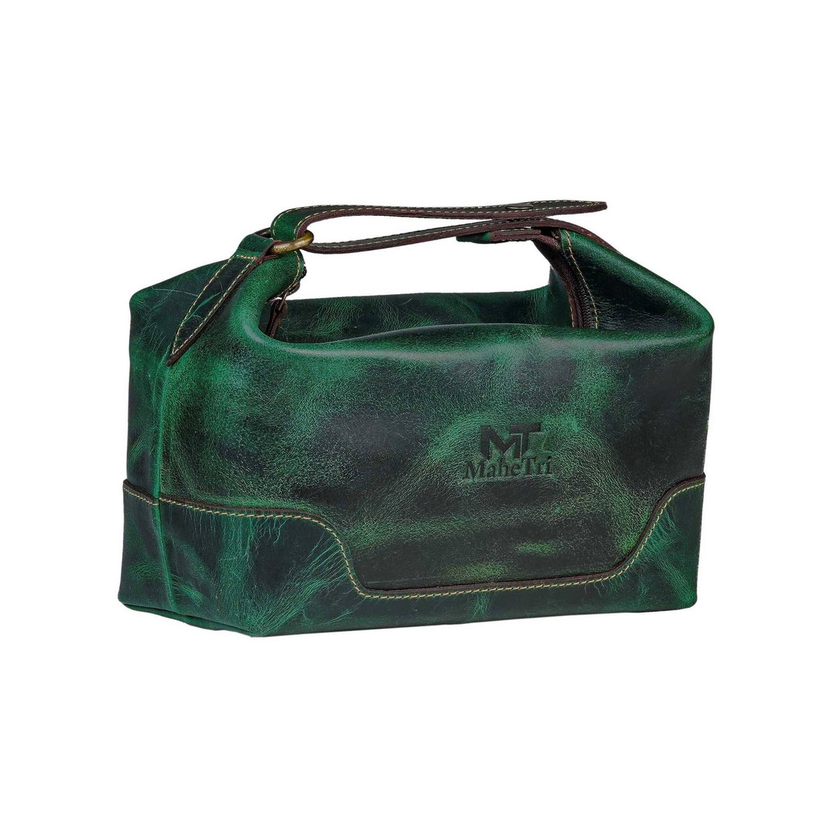 Classy Leather Bags MaheTri Emerald Toiletry - AVBL MRKT (1)