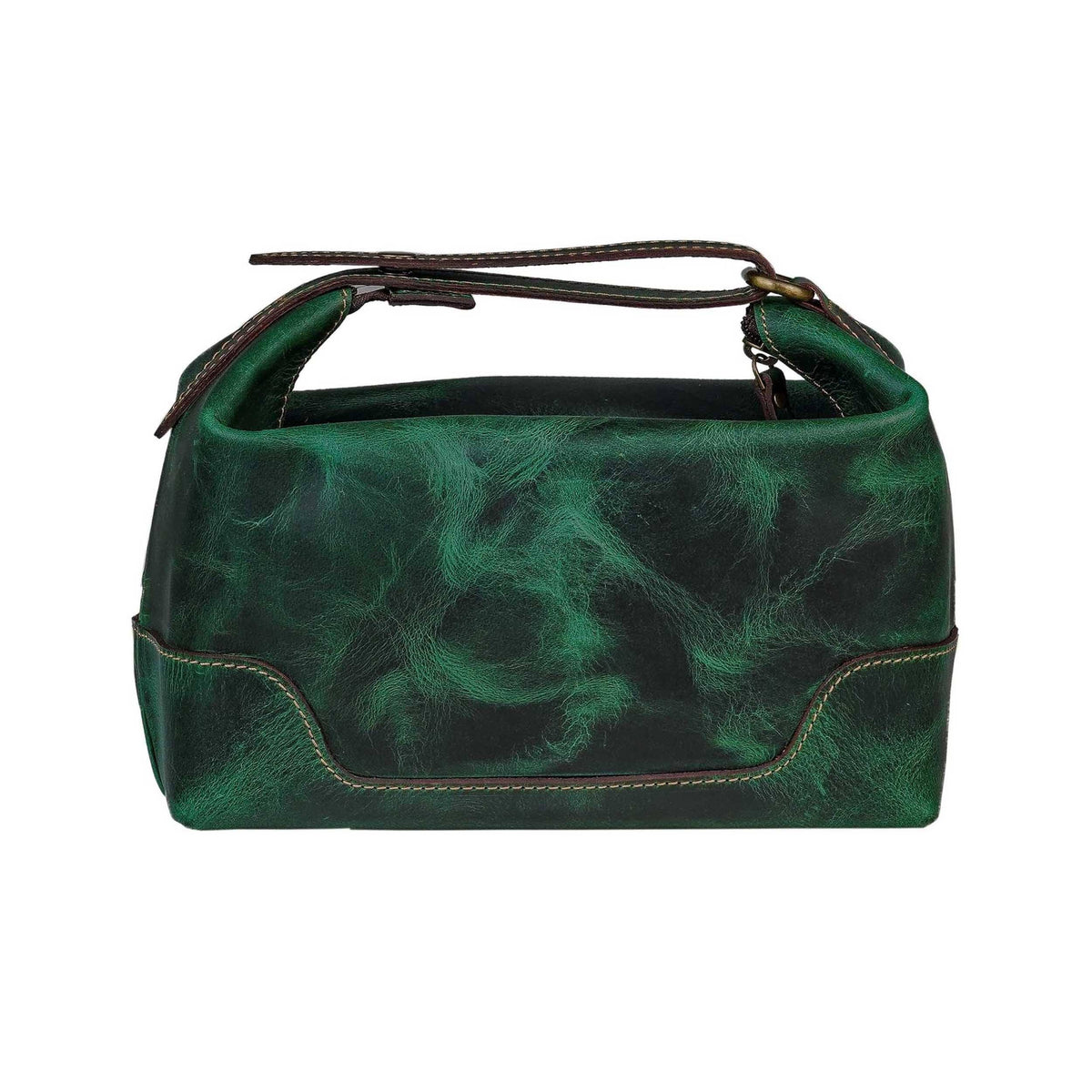Classy Leather Bags MaheTri Emerald Toiletry - AVBL MRKT (2)