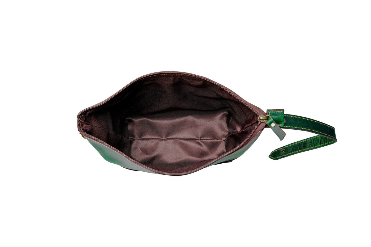 Classy Leather Bags MaheTri Emerald Toiletry - AVBL MRKT (3)