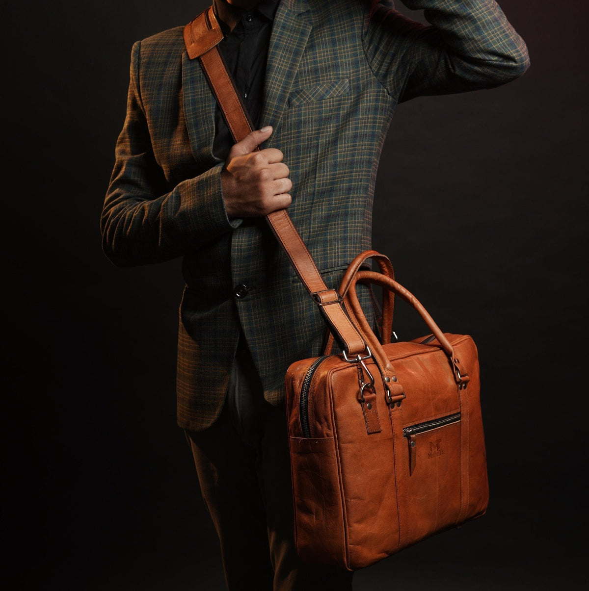 Classy Leather Bags MaheTri Executive Briefcase - AVBL MRKT (3)