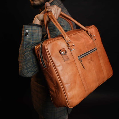 Classy Leather Bags MaheTri Executive Briefcase - AVBL MRKT (9)