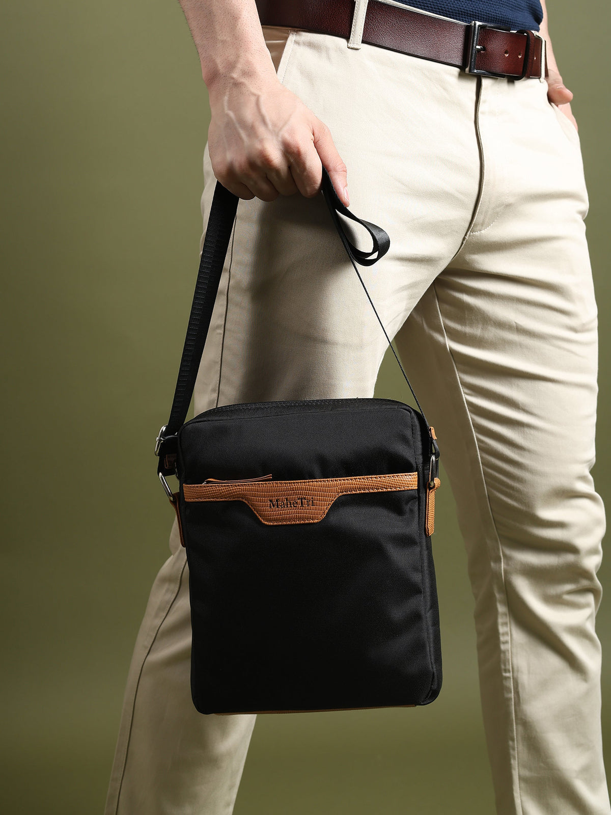 Classy Leather Bags Mark Canvas Side Messenger Bag - AVBL MRKT (6)