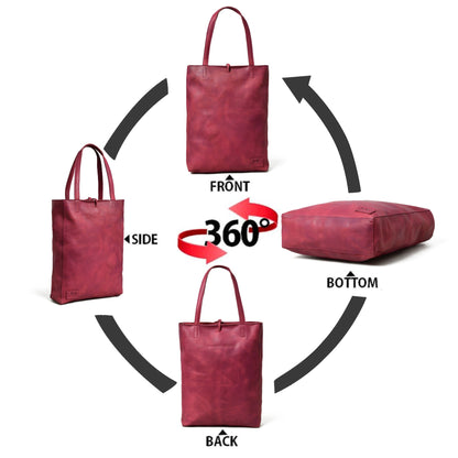 Classy Leather Bags Maroon Leather Tote Bag - AVBL MRKT (11)