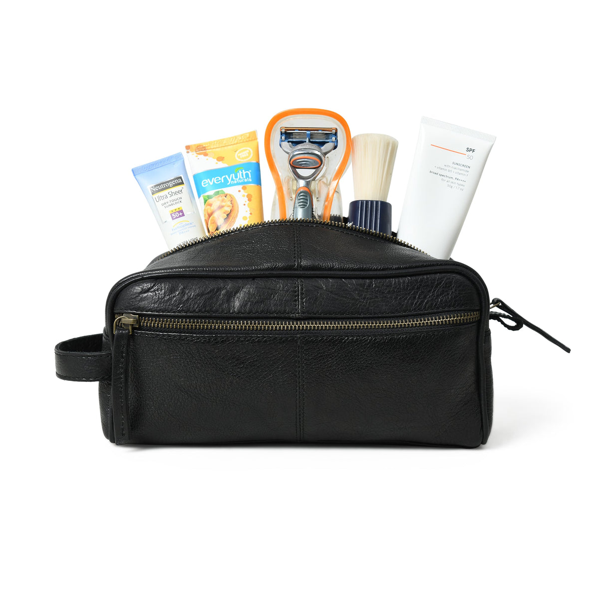 Classy Leather Bags Midnight Deluxe Toiletry Bag -Single Section - AVBL MRKT (2)