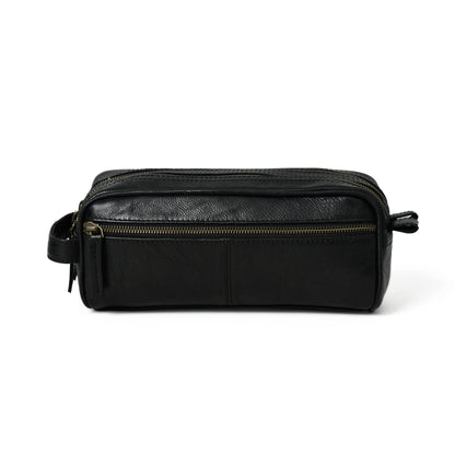 Classy Leather Bags Midnight Deluxe Toiletry Bag-Twin Section - AVBL MRKT (1)
