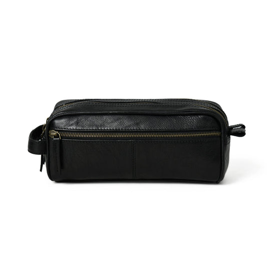 Classy Leather Bags Midnight Deluxe Toiletry Bag-Twin Section - AVBL MRKT (1)
