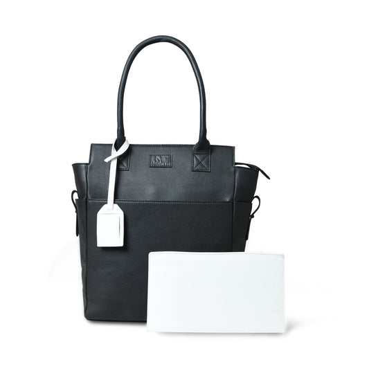 Classy Leather Bags Midnight Elegance Noir Shopper Tote - AVBL MRKT (1)