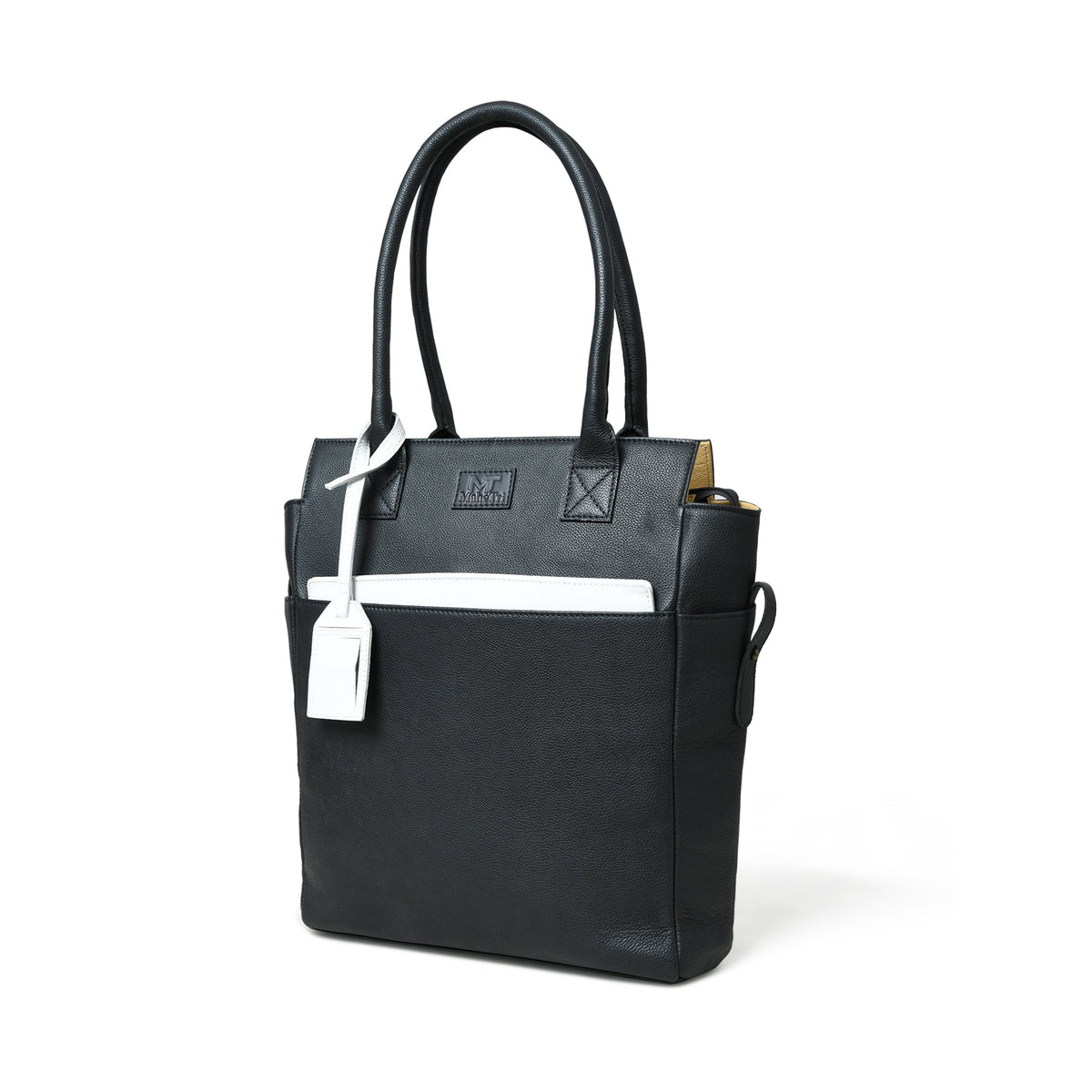 Classy Leather Bags Midnight Elegance Noir Shopper Tote - AVBL MRKT (6)