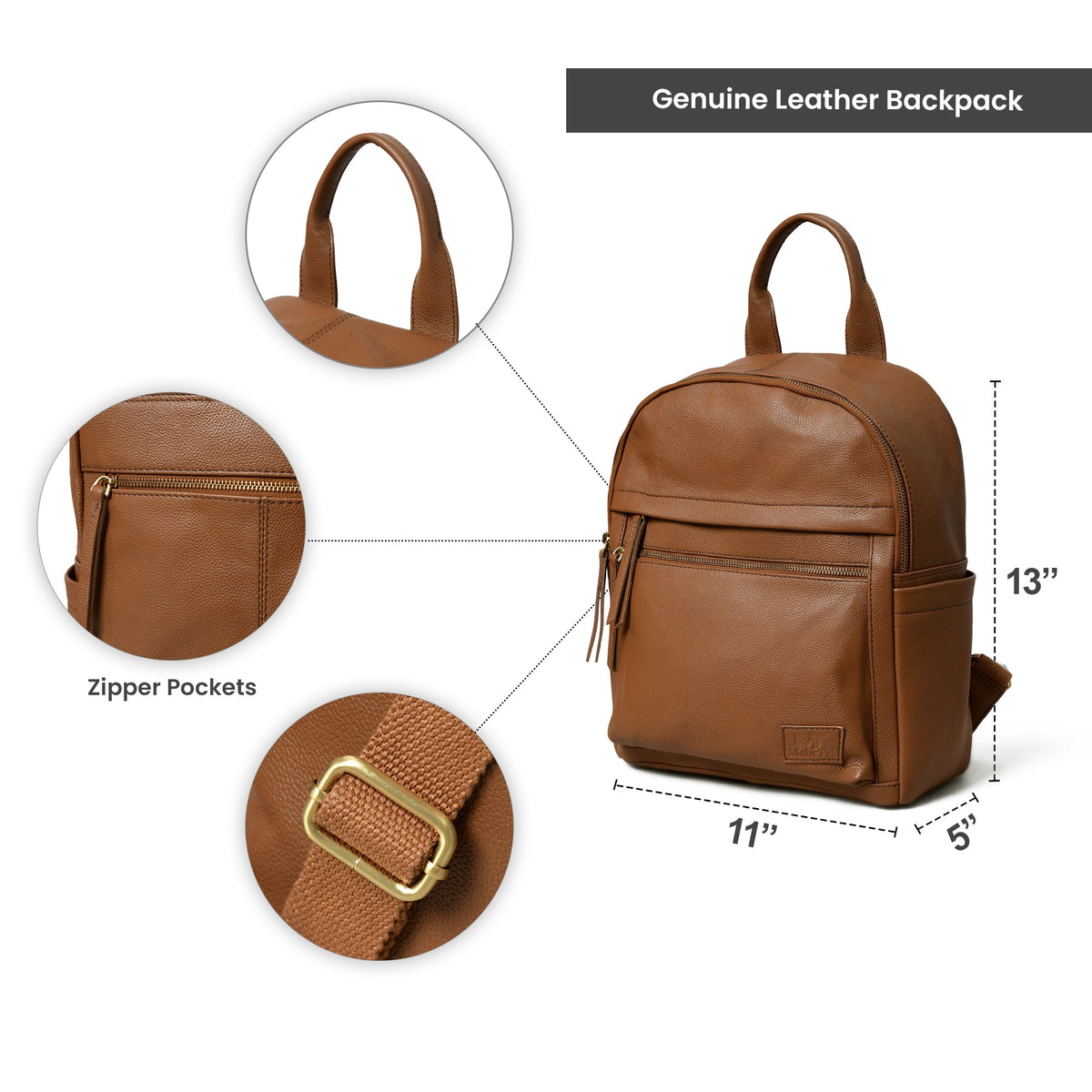 Classy Leather Bags Mini Journey Leather Backpack - AVBL MRKT (10)