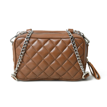 Classy Leather Bags Mini Quilted Crossbody Bag, Rich Brown - AVBL MRKT (1)