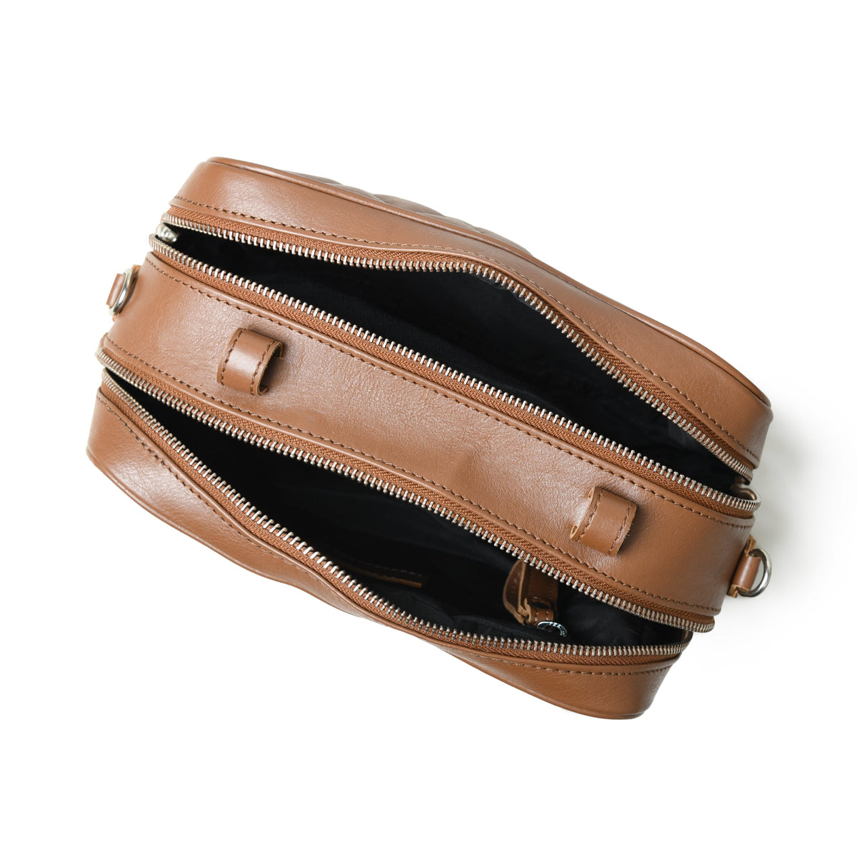 Classy Leather Bags Mini Quilted Crossbody Bag, Rich Brown - AVBL MRKT (5)
