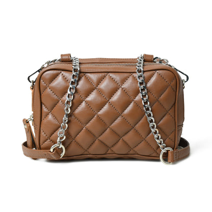 Classy Leather Bags Mini Quilted Crossbody Bag, Rich Brown - AVBL MRKT (6)