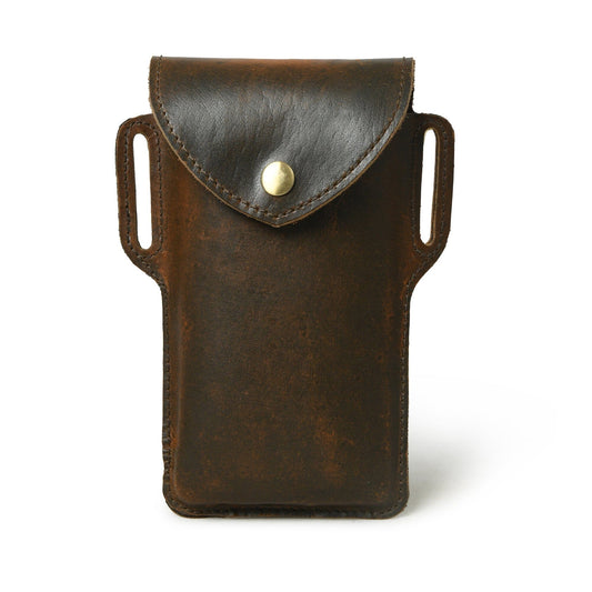 Classy Leather Bags Mobile Holster Case- Dark Brown - AVBL MRKT (1)