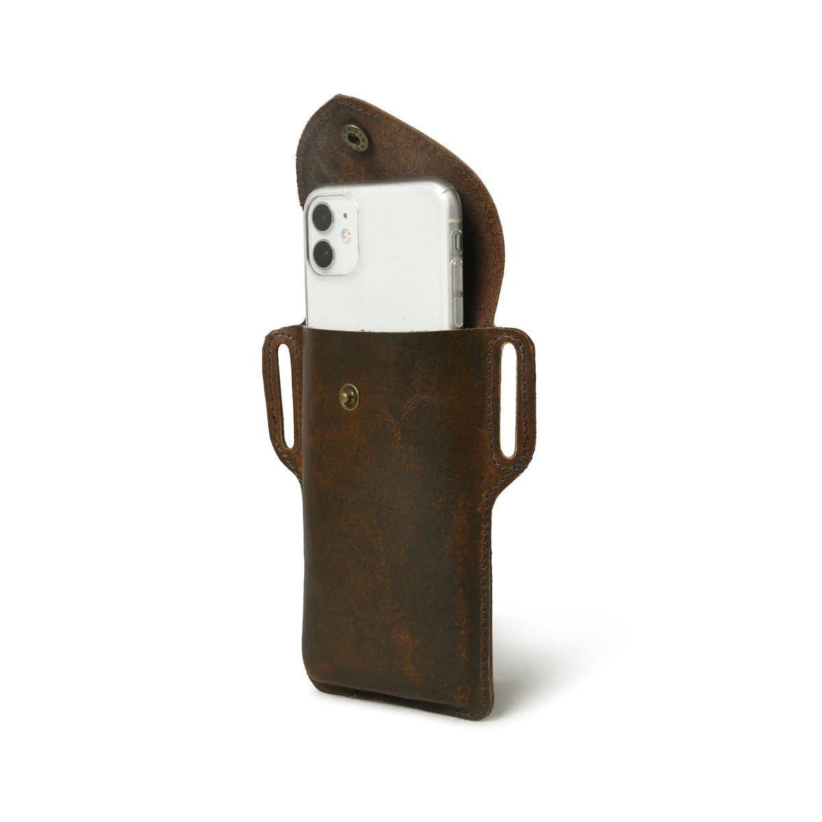 Classy Leather Bags Mobile Holster Case- Dark Brown - AVBL MRKT (3)