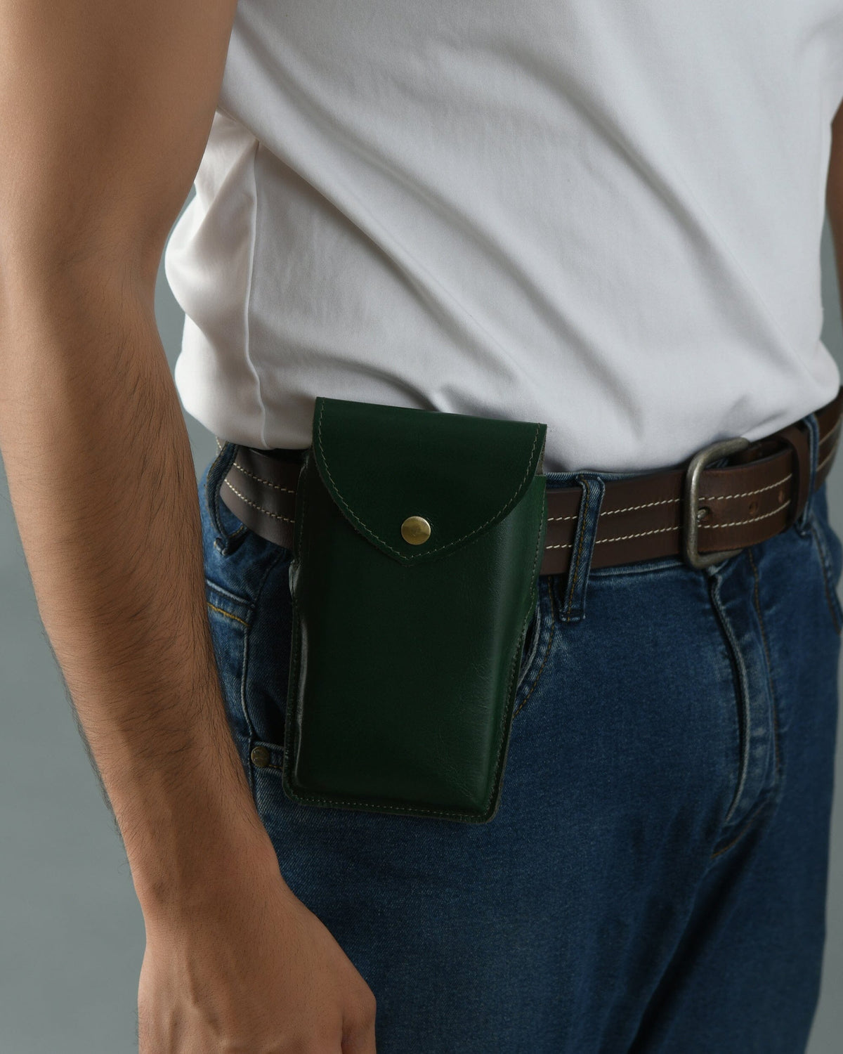 Classy Leather Bags Mobile Holster Case- Green - AVBL MRKT (5)