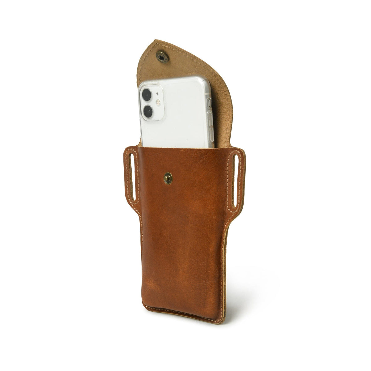 Classy Leather Bags Mobile Holster Case- Tan Brown - AVBL MRKT (3)