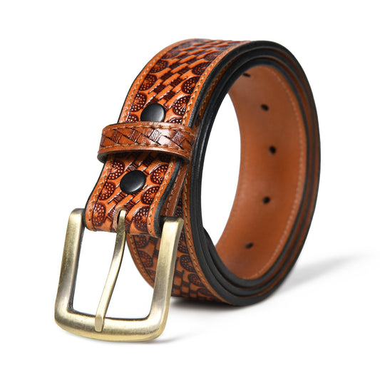 Classy Leather Bags Modern Western Leather Belt - AVBL MRKT (1)