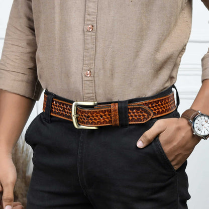 Classy Leather Bags Modern Western Leather Belt - AVBL MRKT (2)