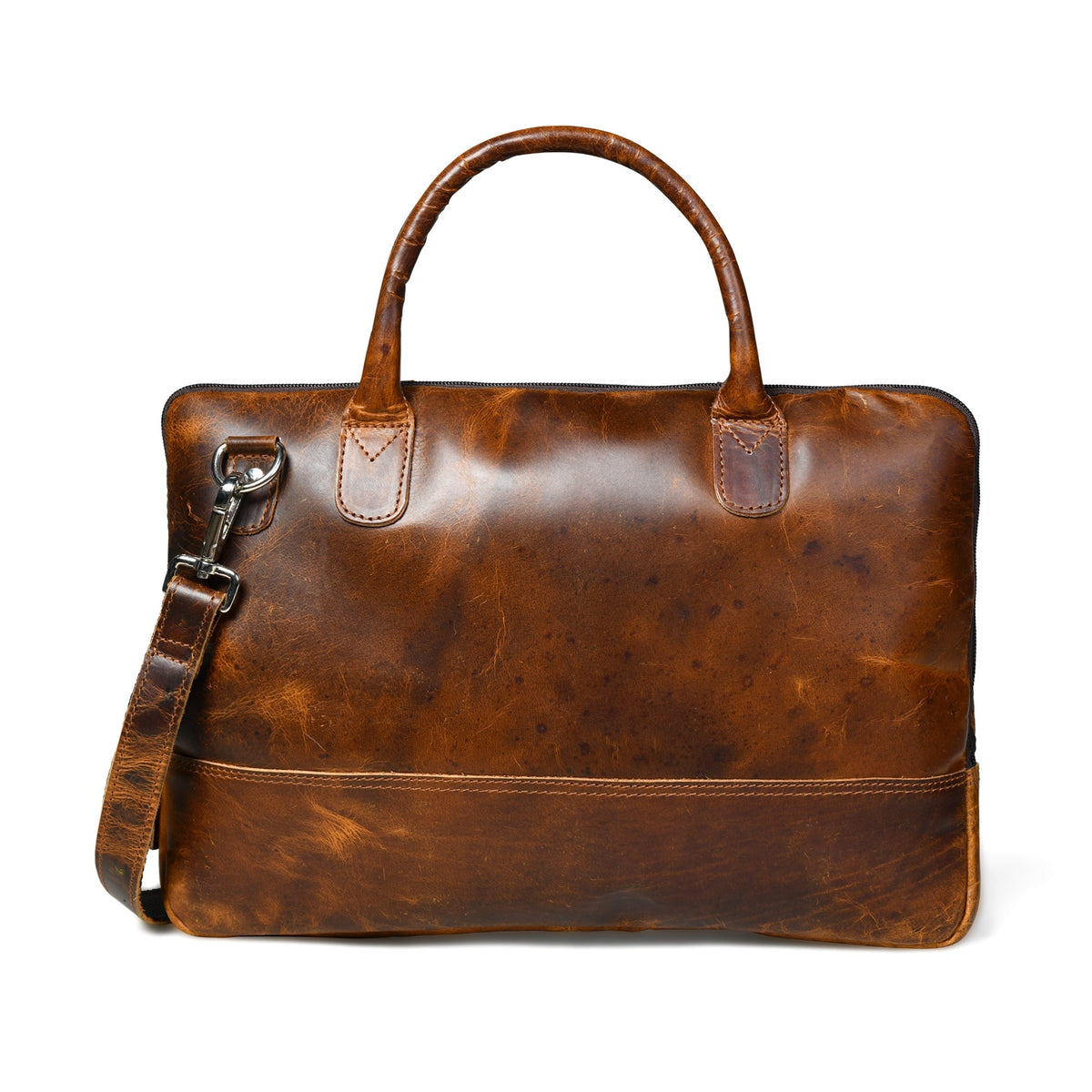 Classy Leather Bags Modernist Leather Laptop Bag- Brown - AVBL MRKT (2)