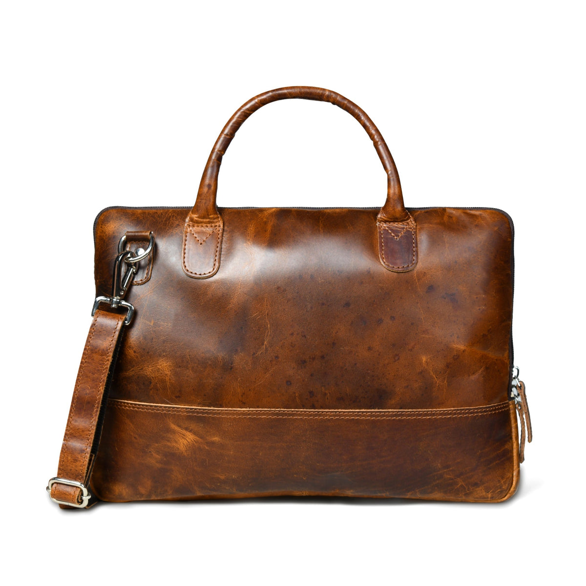 Classy Leather Bags Modernist Leather Laptop Bag- Brown - AVBL MRKT (5)