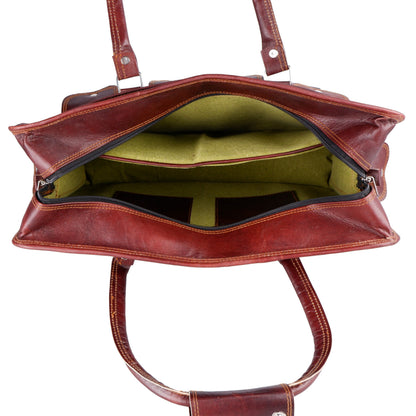 Classy Leather Bags Morgan Leather Briefcase - AVBL MRKT (5)