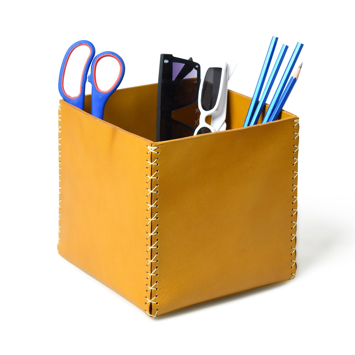 Classy Leather Bags Multi Utility Leather Storage Box - AVBL MRKT (3)