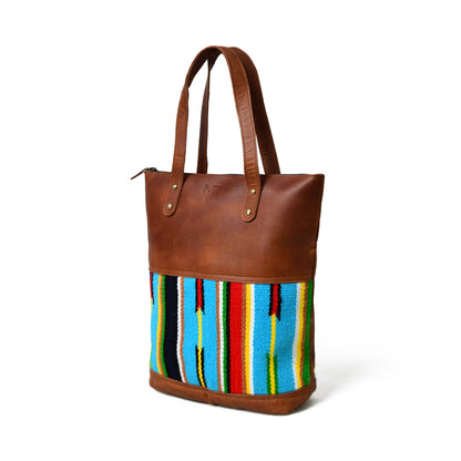 Classy Leather Bags Multicoloured Leather Tote Bag - AVBL MRKT (1)