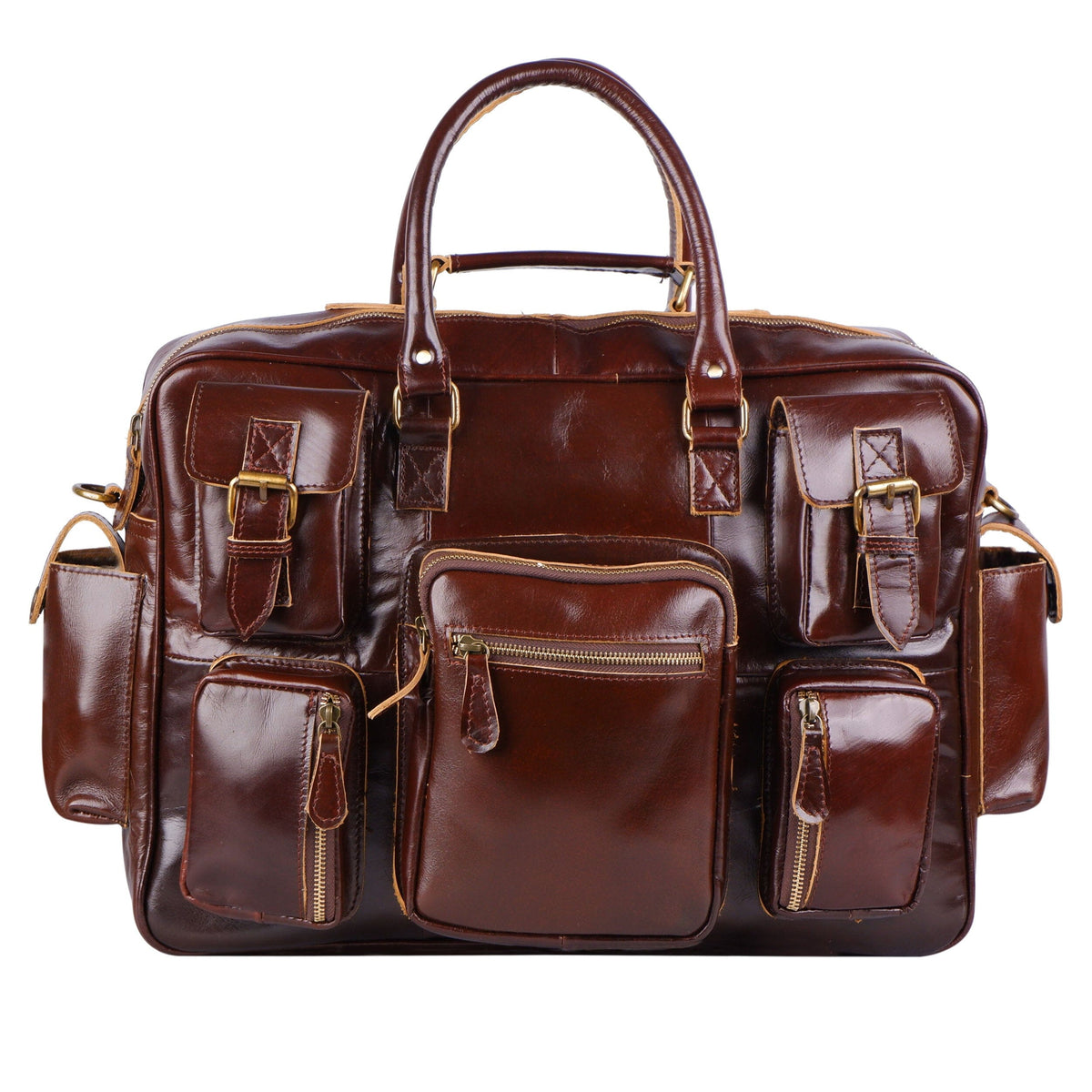 Classy Leather Bags Norman Cherry Red Briefcase - AVBL MRKT (1)