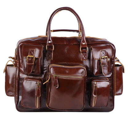 Classy Leather Bags Norman Cherry Red Briefcase - AVBL MRKT (1)