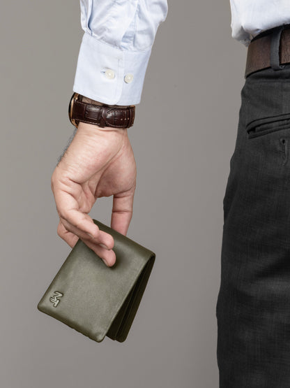 Classy Leather Bags Olive Duke Bifold Wallet - AVBL MRKT (2)