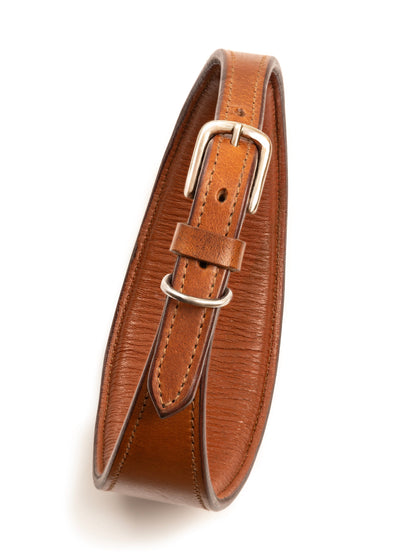 Classy Leather Bags Oval Leather Dog Collar - Tan - AVBL MRKT (3)