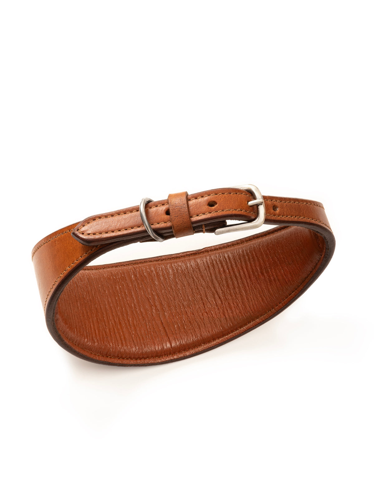 Classy Leather Bags Oval Leather Dog Collar - Tan - AVBL MRKT (5)