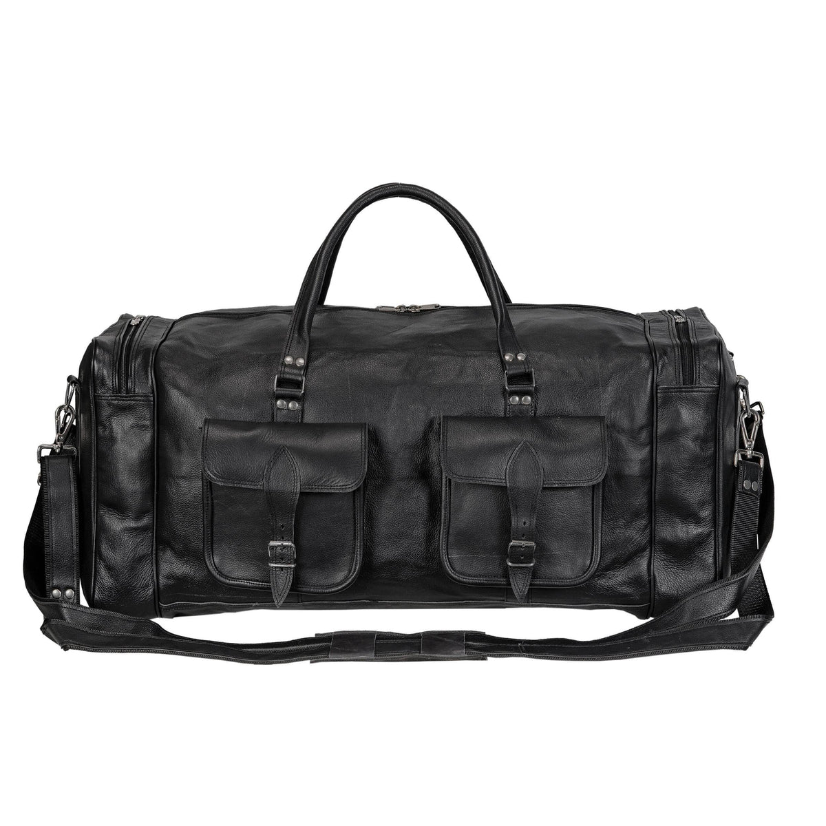 Classy Leather Bags Oversized Weekender Duffel Black - AVBL MRKT (1)