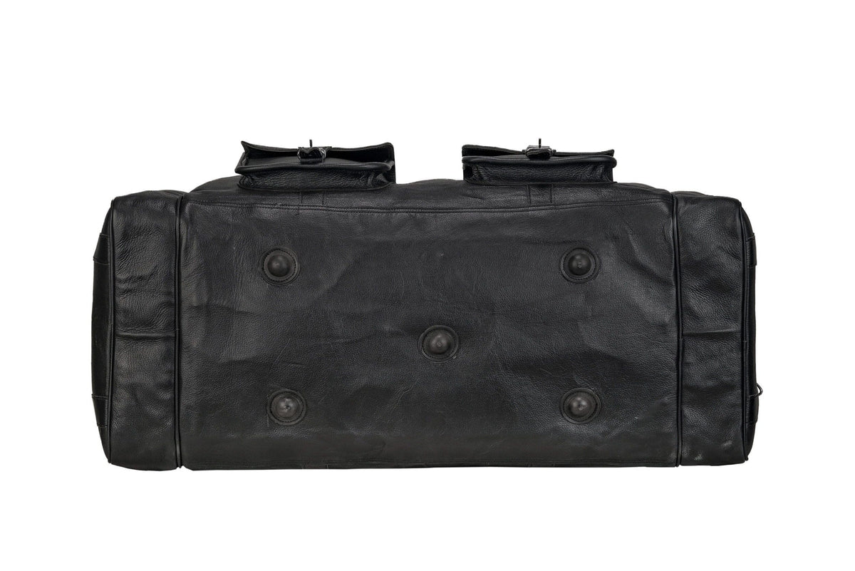 Classy Leather Bags Oversized Weekender Duffel Black - AVBL MRKT (4)